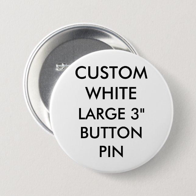 Custom Personalised 3" Large Button Pin Badge (Front & Back)
