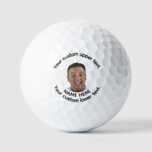 Custom Personalised 3-Line Text & Photo Golf Balls