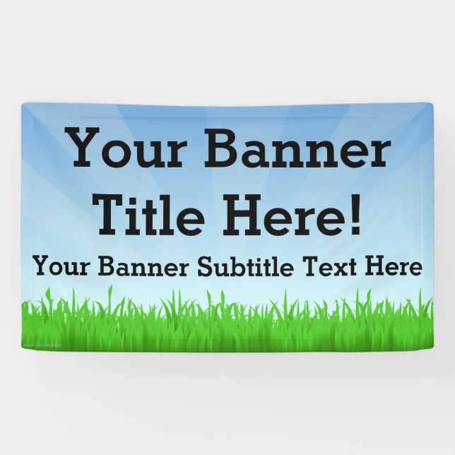 Custom Personalised 3x5 Summer Scene Banner (Horizontal)