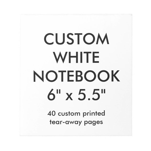 Custom Personalised 40 Tear-Away Page Notepad (Front)