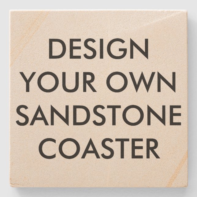 Custom Personalised 4" Sandstone Stone Coaster (Front)