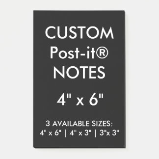 Custom Personalised 4" x 6" Post-it® Notes Blank