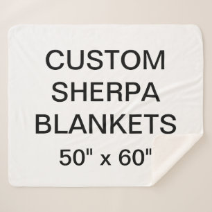 Custom Personalised 50" x 60" Sherpa Blanket Blank