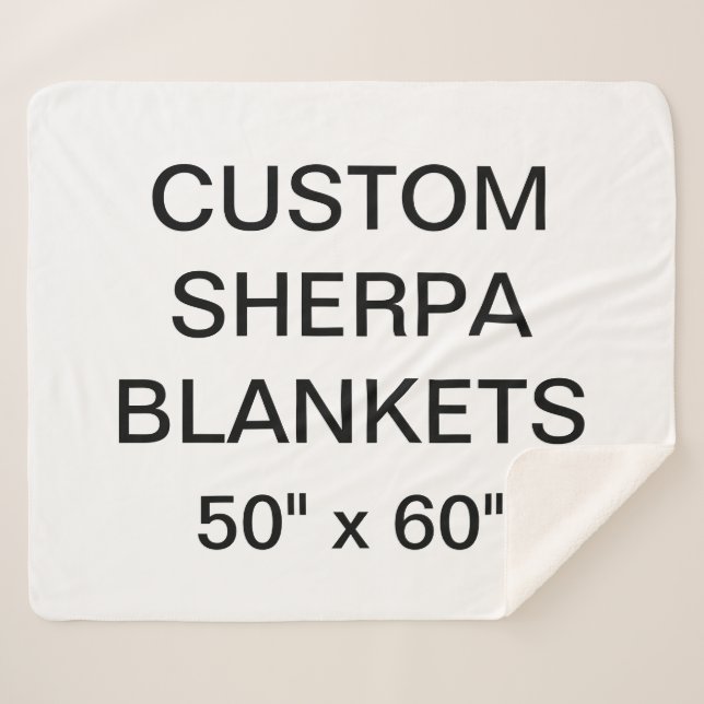 Custom Personalised 50" x 60" Sherpa Blanket Blank (Front (Horizontal))