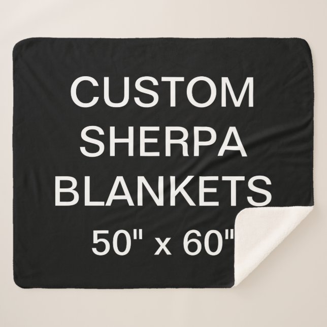 Custom Personalised 50" x 60" Sherpa Blanket Blank (Front (Horizontal))