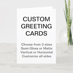 Custom Personalised 5" x 7" Photo Greeting Card