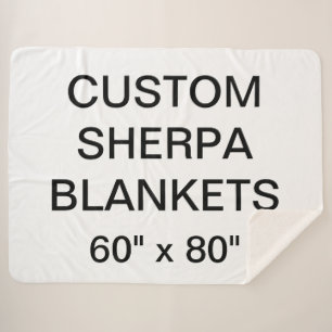 Custom Personalised 60" x 80" Sherpa Blanket Blank
