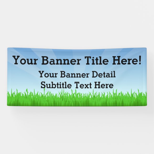 Custom Personalised 6' Wide Summer Scene Banner (Horizontal)
