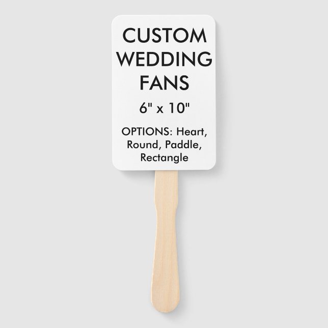 Custom Personalised 6" x 10" WEDDING FANS Template (Front)