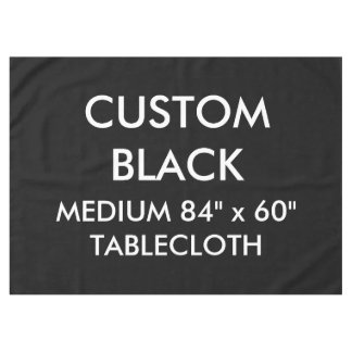 Custom Personalised 84" x 60" Black Tablecloth