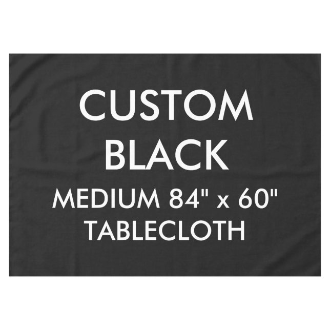 Custom Personalised 84" x 60" Black Tablecloth (Front (Horizontal))