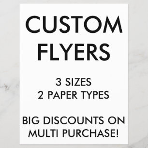 Custom Personalised 8.5"x11" Flyers Blank Template