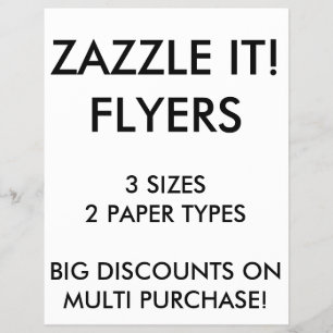 Custom Personalised 8.5"x11" Flyers Blank Template