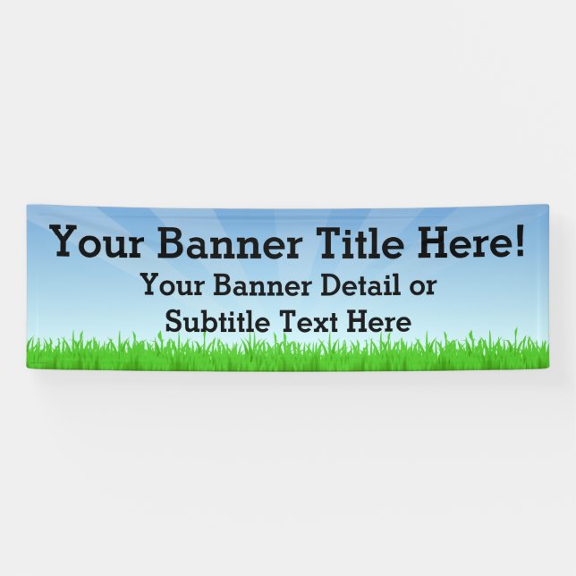 Custom Personalised 8' Wide Summer Scene Banner (Horizontal)