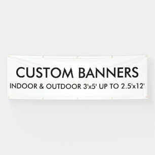Custom Personalised 8'x2.5' Banner Blank Template
