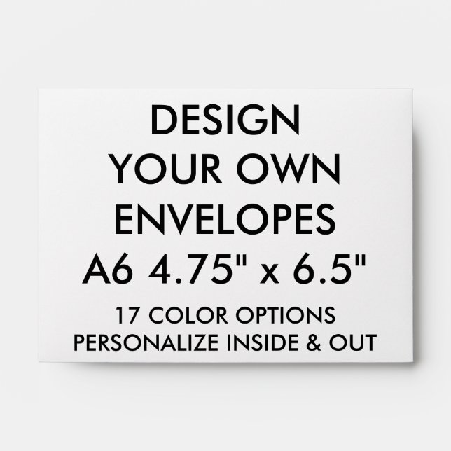 Custom Personalised A6 4.75" x 6.5" Envelope (Front)