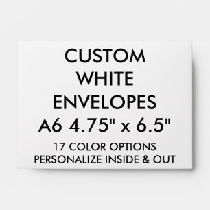 Custom Personalised A6 4.75" x 6.5" Envelope