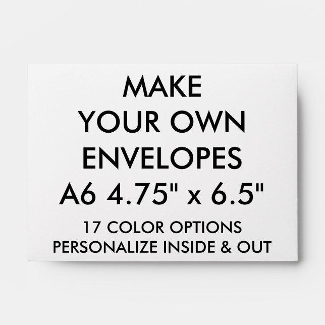 Custom Personalised A6 4.75" x 6.5" Envelope (Front)