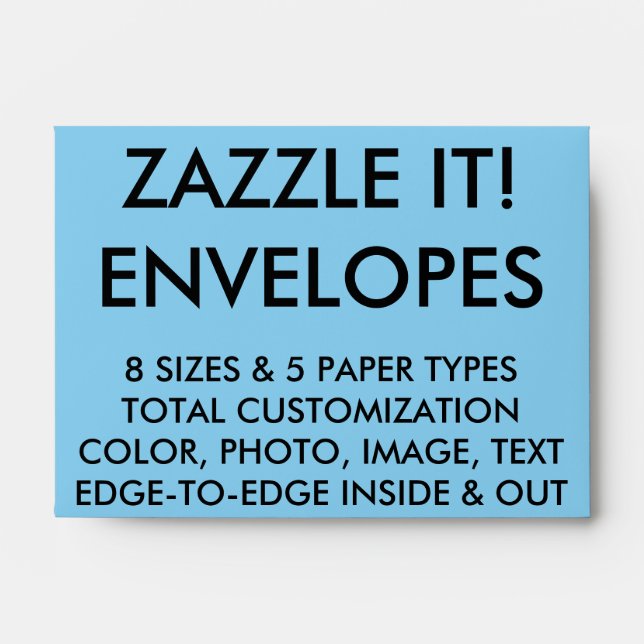 Custom Personalised A6 Card Envelope Blank (Front)