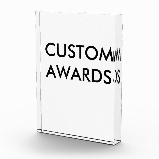 Custom Personalised Acrylic Award Blank Template Photo Block (Right)