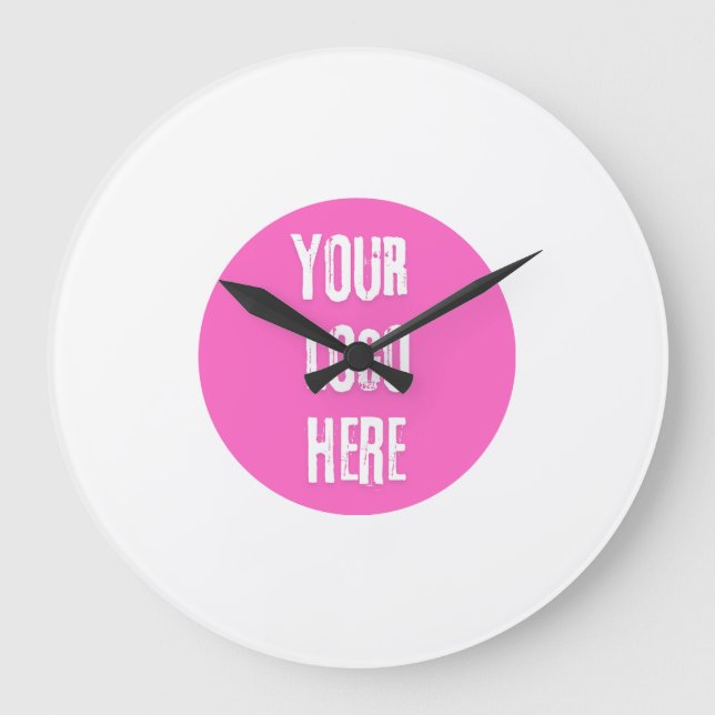 Custom Personalised Add Your Logo Here  Large Clock (Front)