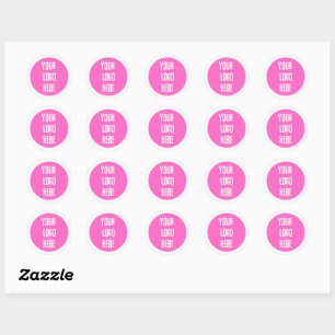 Custom Personalised Add Your Logo Here Pet Leash & Classic Round Sticker