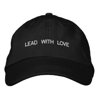 Custom Personalised Adjustable LEAD WITH LOVE Embroidered Hat