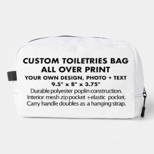 Custom personalised All Over Print Toiletries Bag