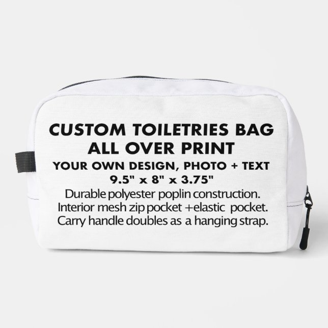 Custom personalised All Over Print Toiletries Bag (Front)