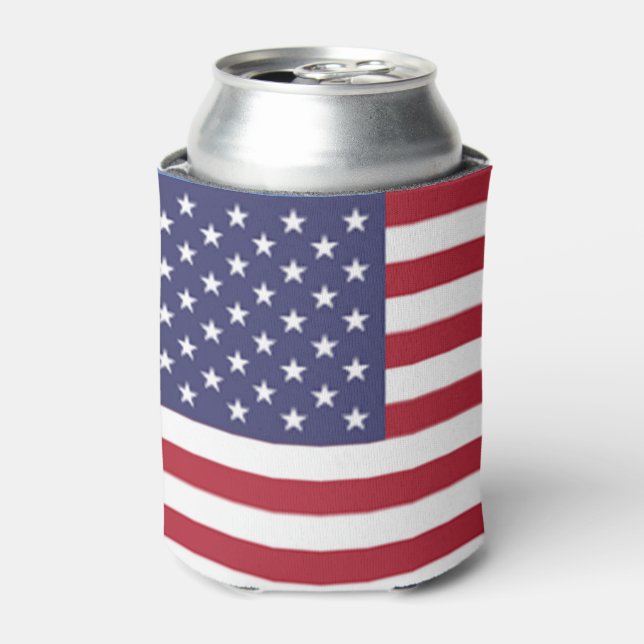  Custom Personalised American Flag Can Cooler (Can Front)