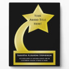 Custom Personalised Award Plaque, Gold Star