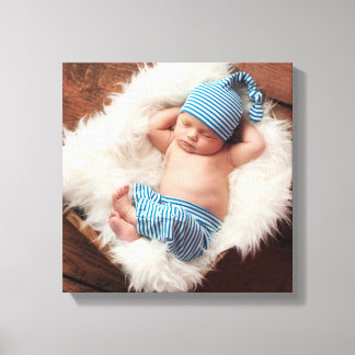 Custom Personalised Baby Photo Canvas Art Print
