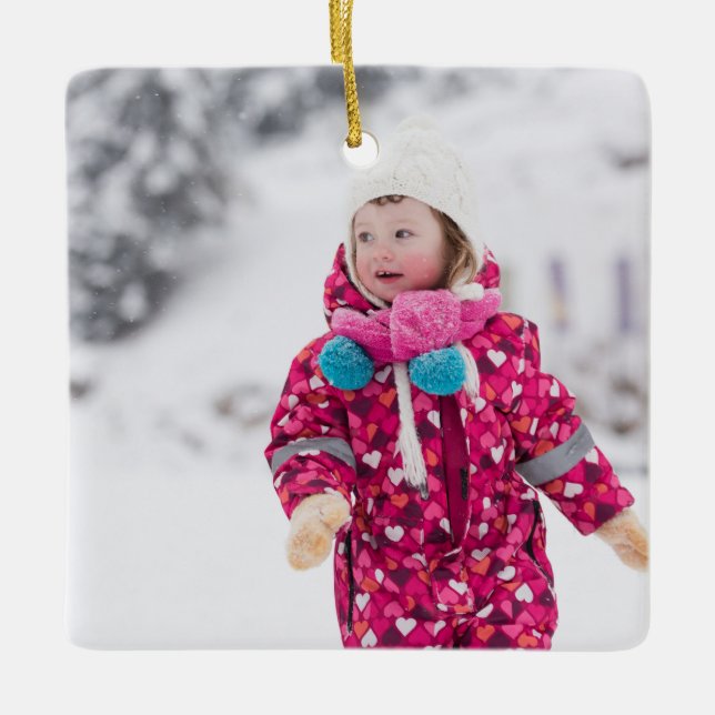 Custom Personalised Baby Photo Ornament Template (Front)