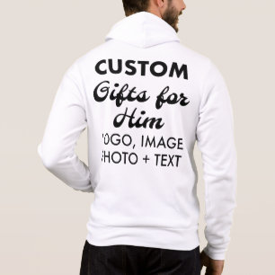 Custom personalised Back - Men's Full Zip Hoodie