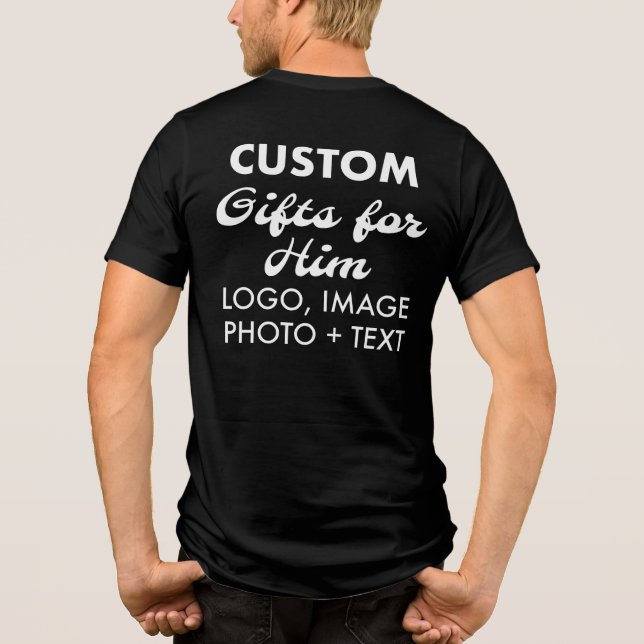 Custom personalised Back Men's Tri-Blend T-Shirt Shirt (Back)