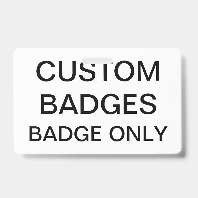 Custom Personalised BADGE Blank Template ID Badge (Front)