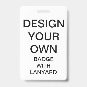 Custom Personalised BADGE WITH LANYARD ID Badge