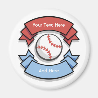 Custom Personalised Baseball Magnets
