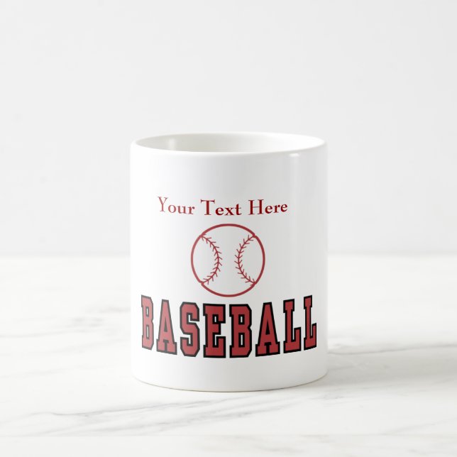 Custom Personalised Baseball Mugs (Center)