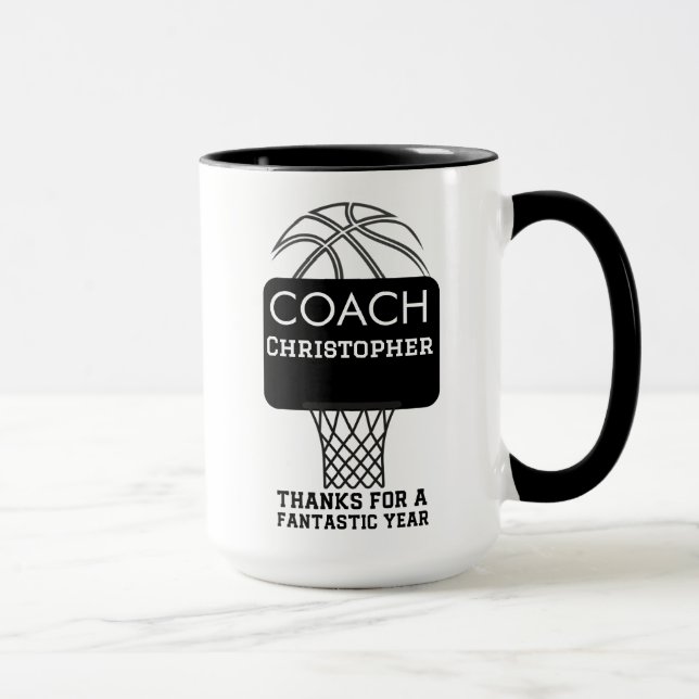 Custom Personalised Basketball Coach Gifts Mug (Right)