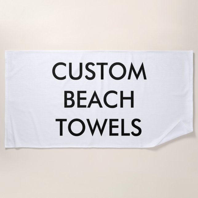 Custom Personalised Beach Towel Blank Template (Front)