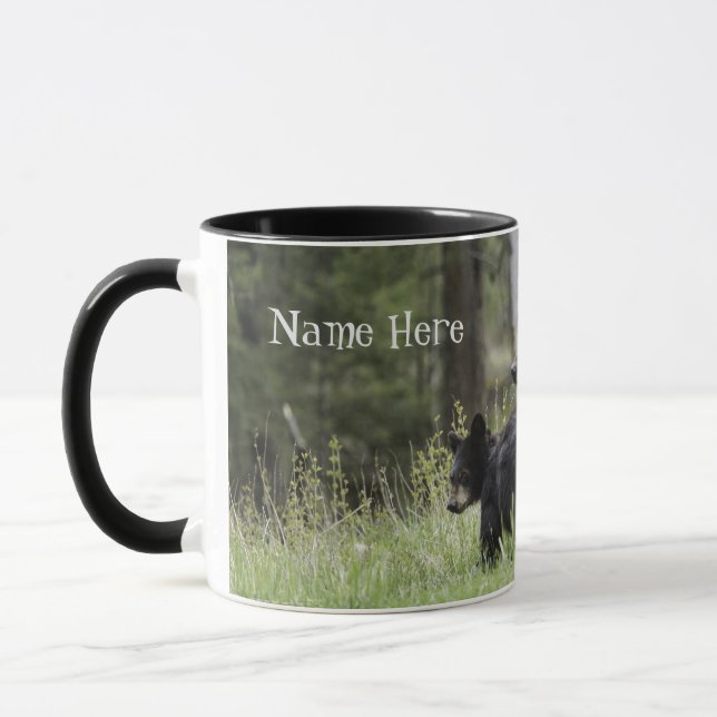 Custom Personalised Bear Coffee Mug Cup (Left)