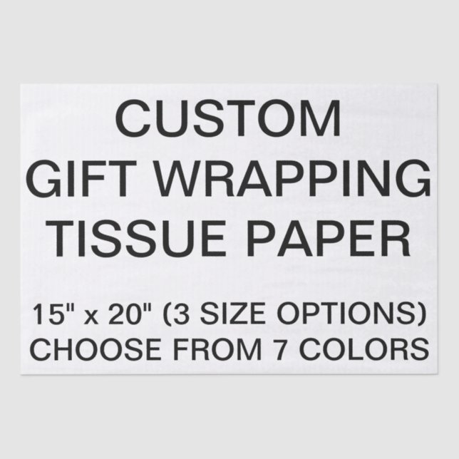 Custom Personalised Beige Tissue Paper For Gifts (Front)