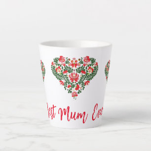 Custom Personalised Best Mum Ever Script Latte Mug