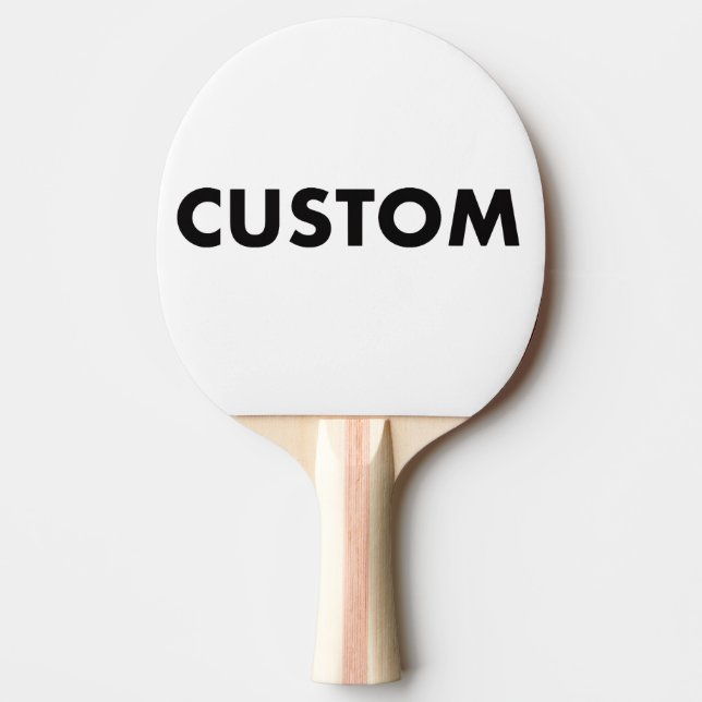 Custom Personalised BLACK Backed Table Tennis Ping Pong Paddle (Front)