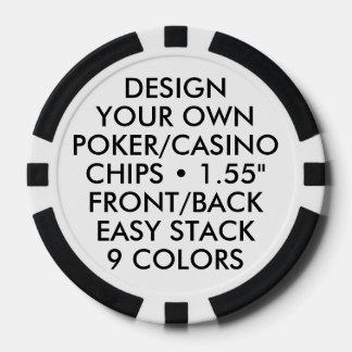 Custom Personalised BLACK CASINO / POKER CHIPS