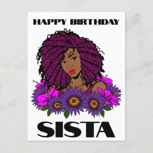 Custom Personalised Black Girl Magic Spring Easter Postcard