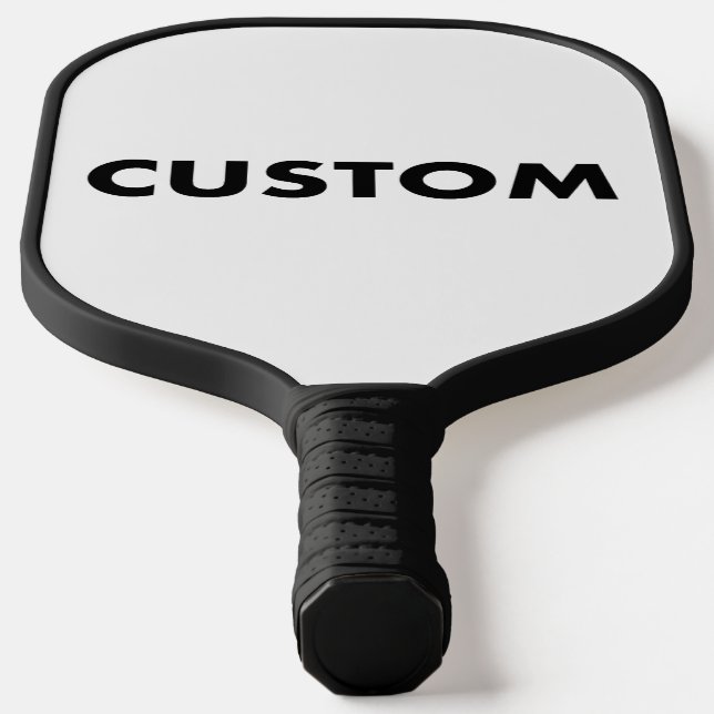 Custom Personalised BLACK Handle Trim Carbon Fibre Pickleball Paddle (Laydown)