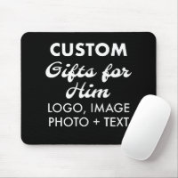 Custom Personalised Black Mouse Pad
