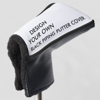 Custom Personalised Black Putter Golf Club Cover